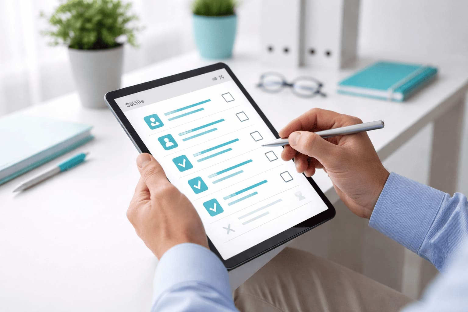 Процесс диагностики профессиональных навыков в структурированной форме